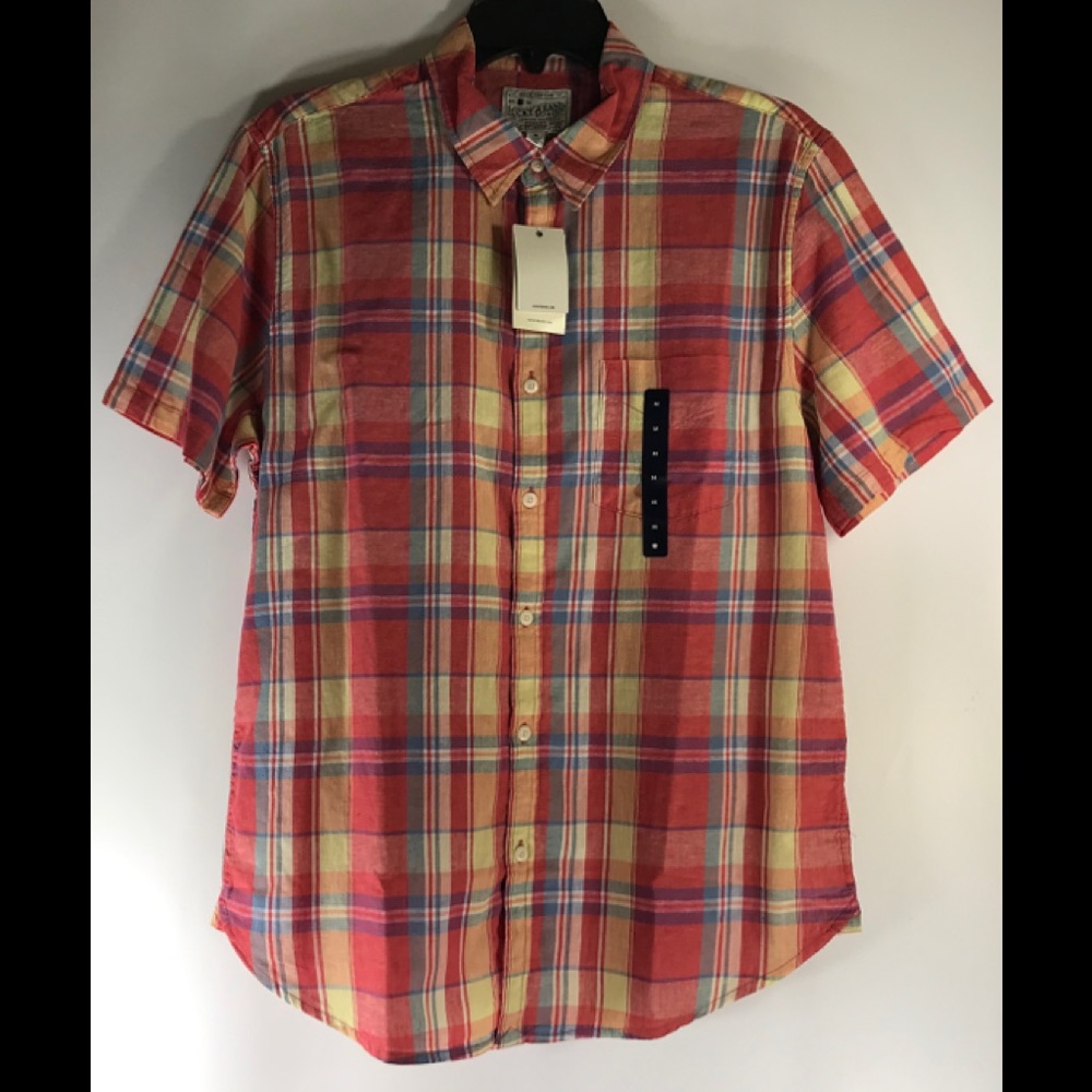 Lucky Brand Red/Yellow plaid shirt